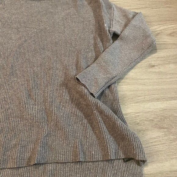 Devotion By Cyrus Womens Gray Cowl Neck Ribbed Hi Low Pullover Sweater Sz Small - Picture 3 of 7
